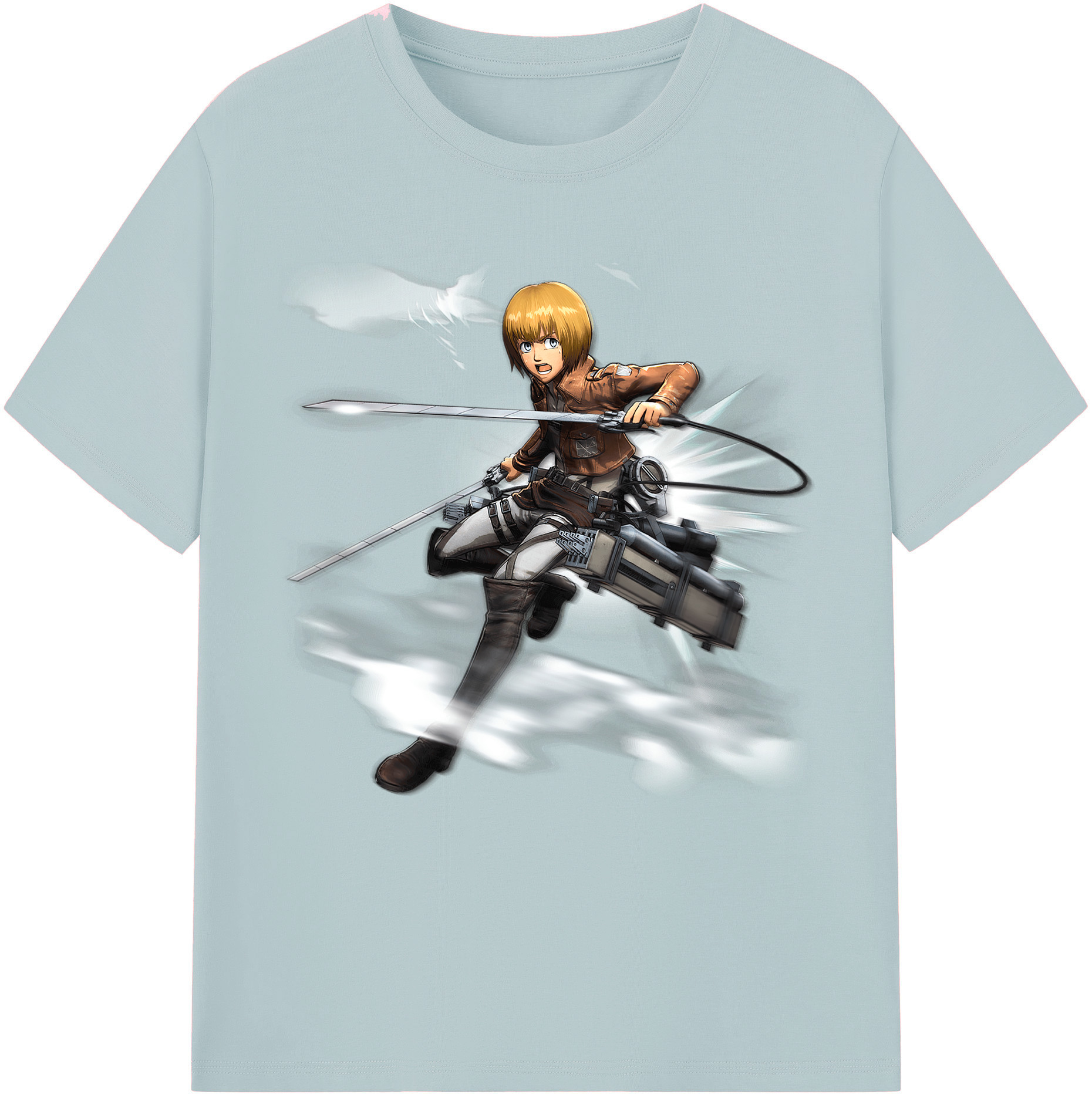 （画像用） 進撃の巨人 アルミン·アルレルト Attack on Titan Armin Arlert 綿100％半袖Tシャツ（フロントプリント）